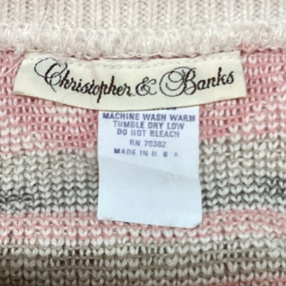 Vintage fair isle geometric kint sweater by Christopher & Banks  Size Large - Picture 6 of 7